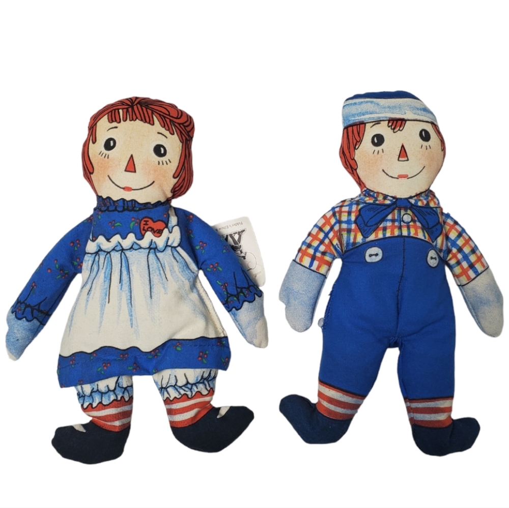 1991 Raggedy Ann & Andy Bean Stuffed Plush New with Tag